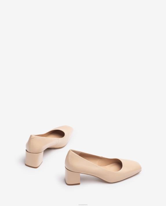 Unisa kvinnor beige pump med bred häl 06DT552