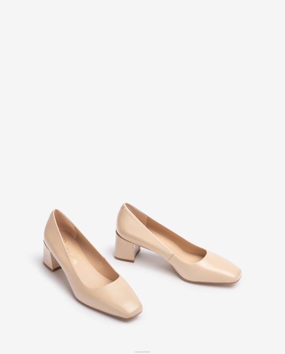 Unisa kvinnor beige pump med bred häl 06DT552