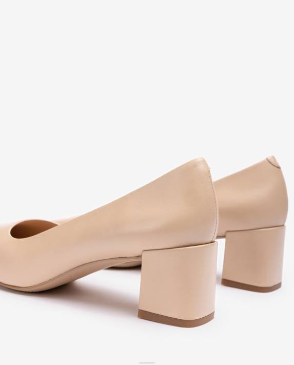 Unisa kvinnor beige pump med bred häl 06DT552