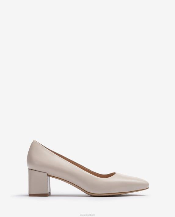 Unisa kvinnor beige pump med bred häl 06DT566