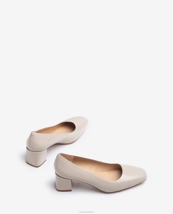 Unisa kvinnor beige pump med bred häl 06DT566
