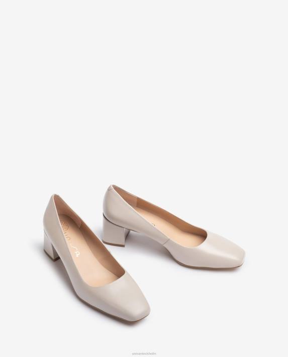 Unisa kvinnor beige pump med bred häl 06DT566