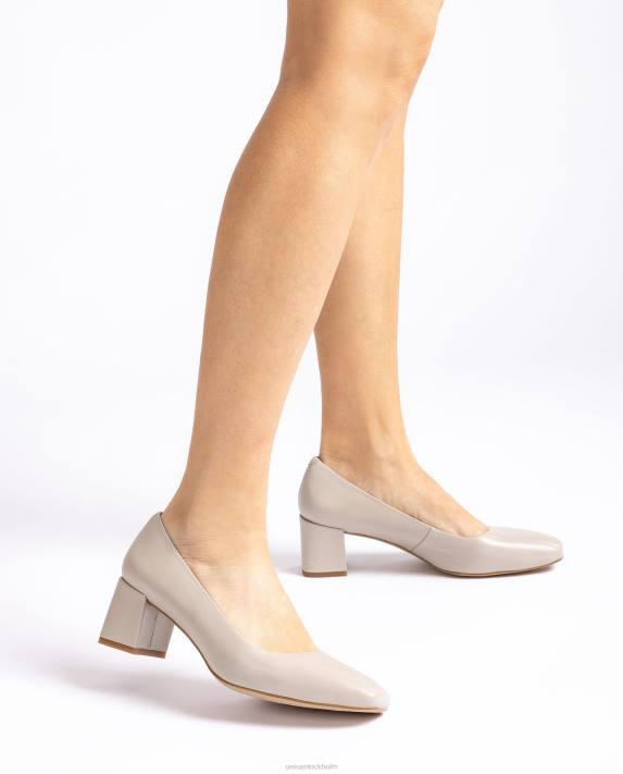 Unisa kvinnor beige pump med bred häl 06DT566