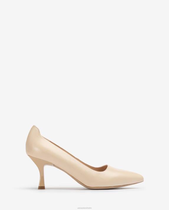Unisa kvinnor beige pump med målad häl 06DT575