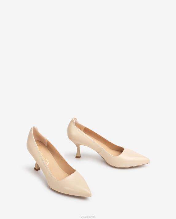 Unisa kvinnor beige pump med målad häl 06DT575
