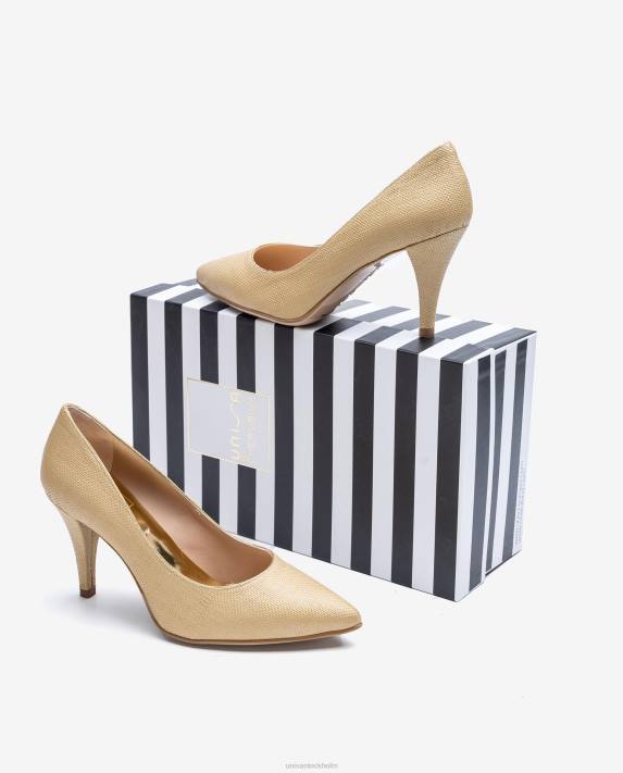 Unisa kvinnor brun pump gjord i raffia 06DT1326