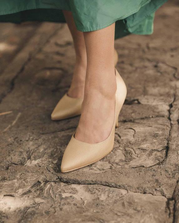 Unisa kvinnor brun pump gjord i raffia 06DT1326