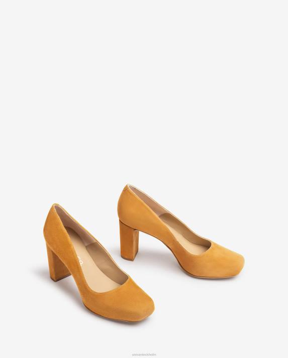 Unisa kvinnor brun pumps med fyrkantig tå med plattform 06DT596