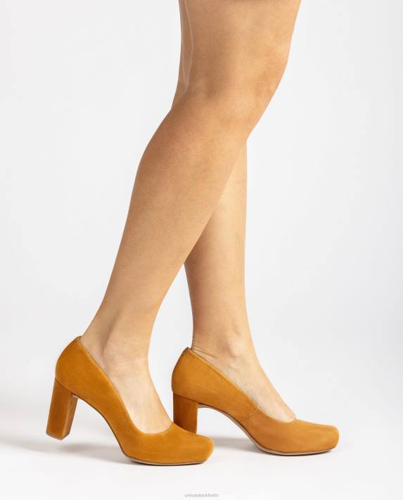 Unisa kvinnor brun pumps med fyrkantig tå med plattform 06DT596