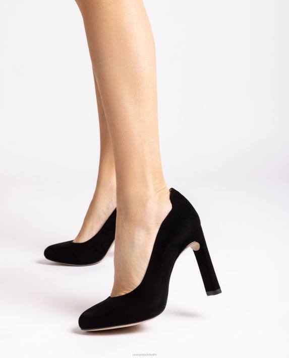 Unisa kvinnor svart högklackad sko med en inre plattform 06DT577