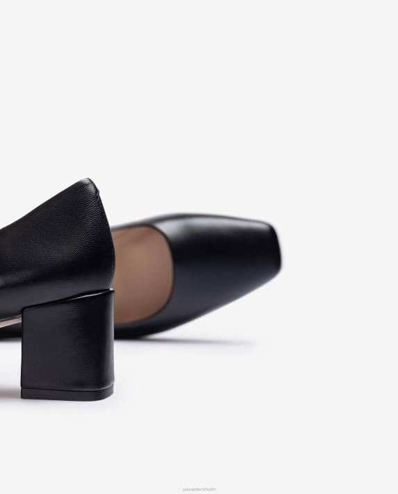 Unisa kvinnor svart pump med bred häl 06DT556