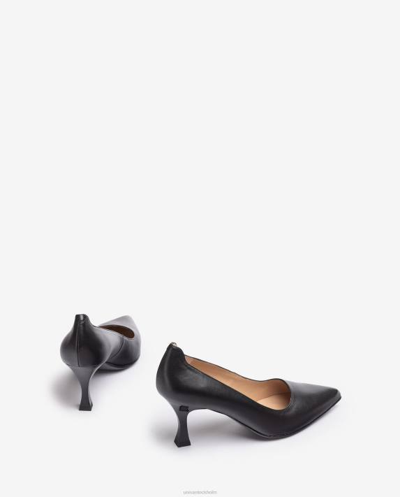 Unisa kvinnor svart pump med målad häl 06DT573
