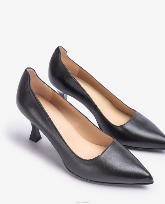 Unisa kvinnor svart pump med målad häl 06DT573