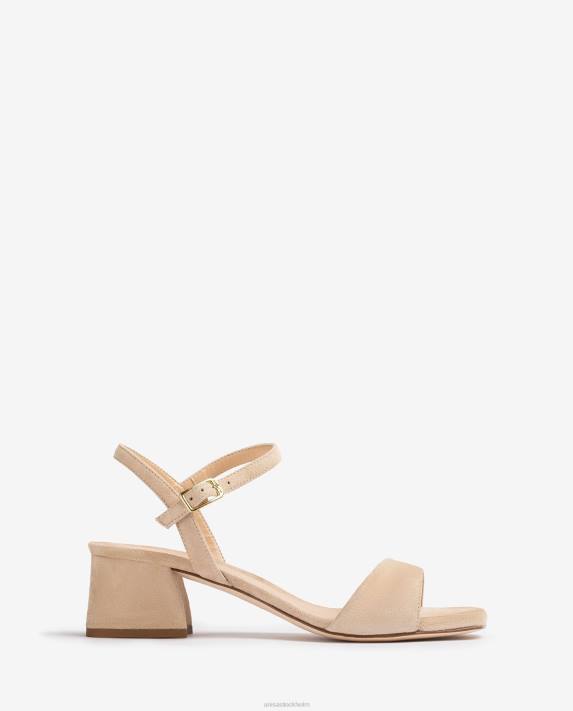 Unisa kvinnor beige sandal med bred klack 06DT39