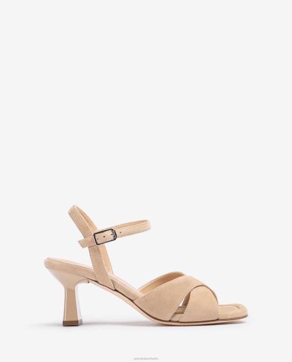 Unisa kvinnor beige sandal med korsband 06DT313