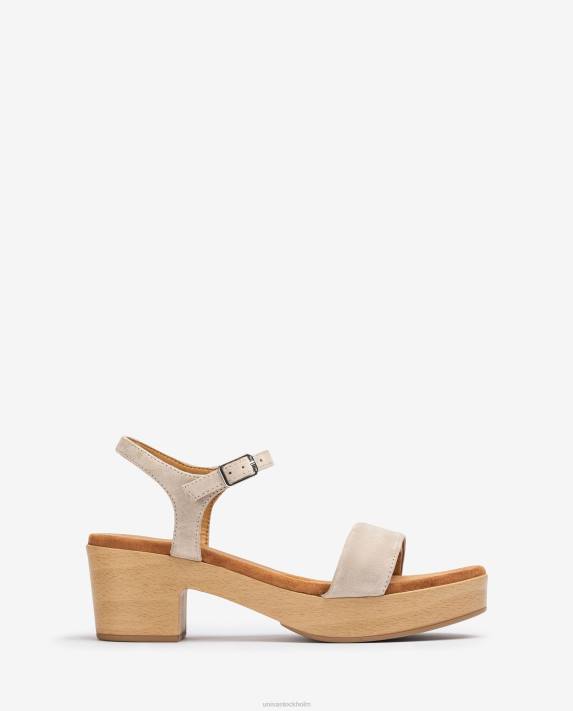 Unisa kvinnor beige sandal med låg klack 06DT129