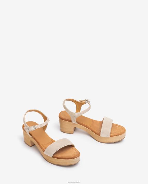 Unisa kvinnor beige sandal med låg klack 06DT129