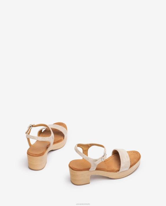 Unisa kvinnor beige sandal med låg klack 06DT129