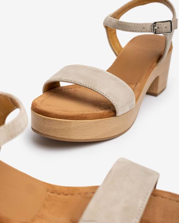 Unisa kvinnor beige sandal med låg klack 06DT129