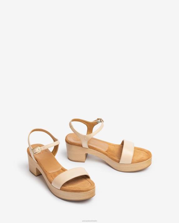 Unisa kvinnor beige sandal med låg klack 06DT137