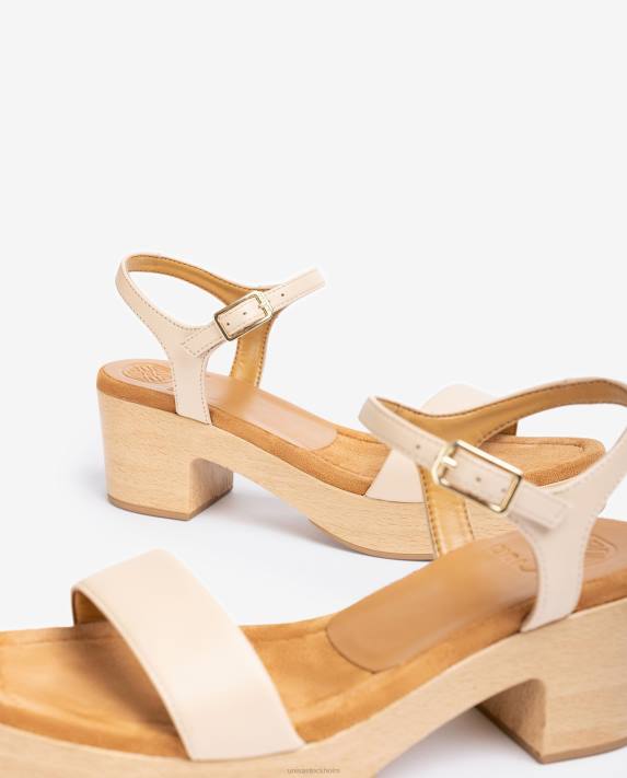 Unisa kvinnor beige sandal med låg klack 06DT137