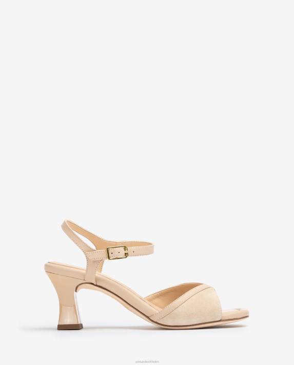 Unisa kvinnor beige smart sandal med bekväm klack 06DT186
