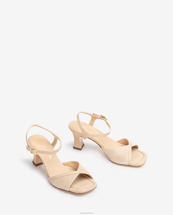 Unisa kvinnor beige smart sandal med bekväm klack 06DT186