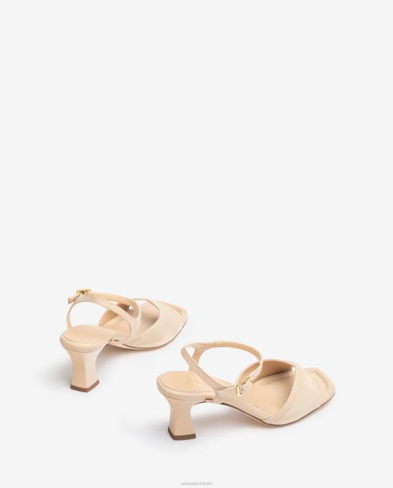 Unisa kvinnor beige smart sandal med bekväm klack 06DT186