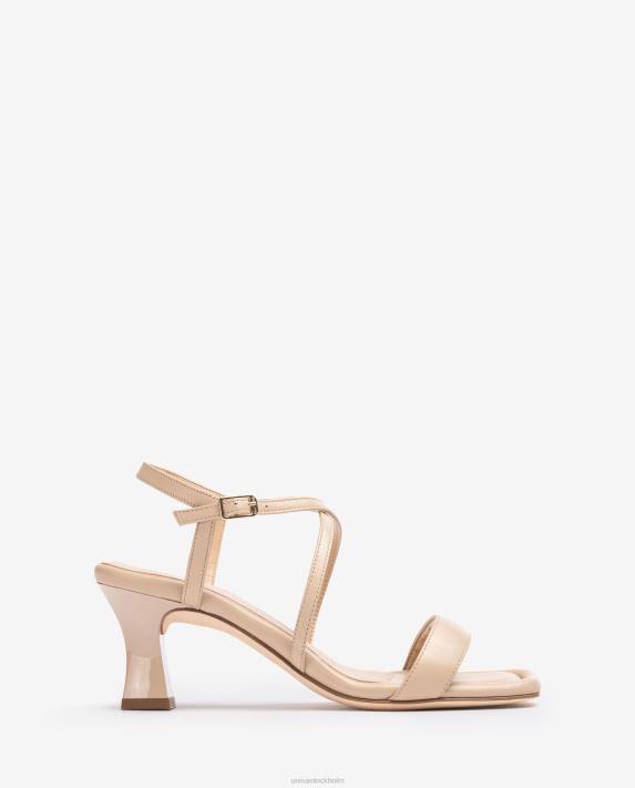 Unisa kvinnor beige smart sandal med fyrkantig tå 06DT182