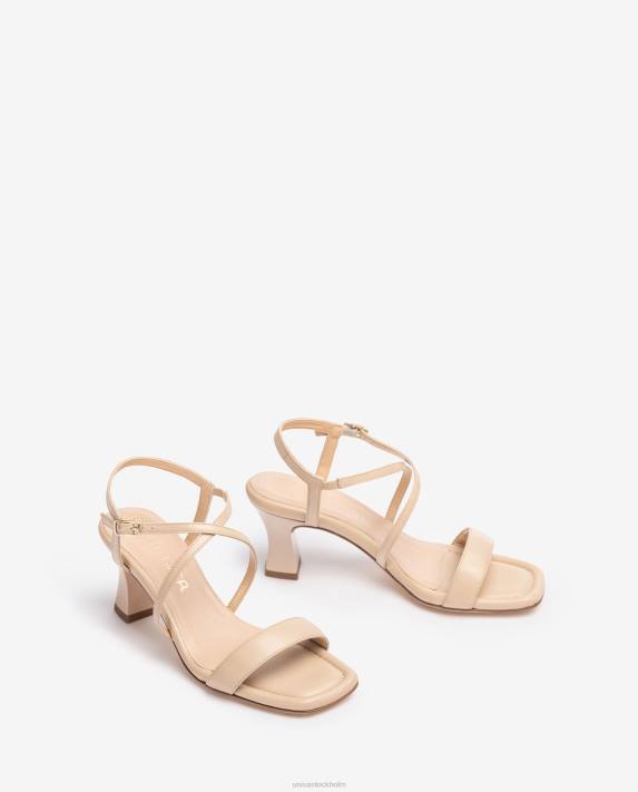 Unisa kvinnor beige smart sandal med fyrkantig tå 06DT182