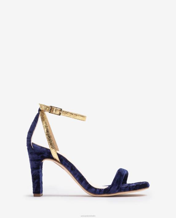 Unisa kvinnor blå sammetssandal 06DT1315