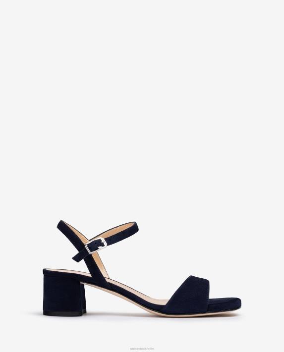 Unisa kvinnor blå sandal med bred klack 06DT422