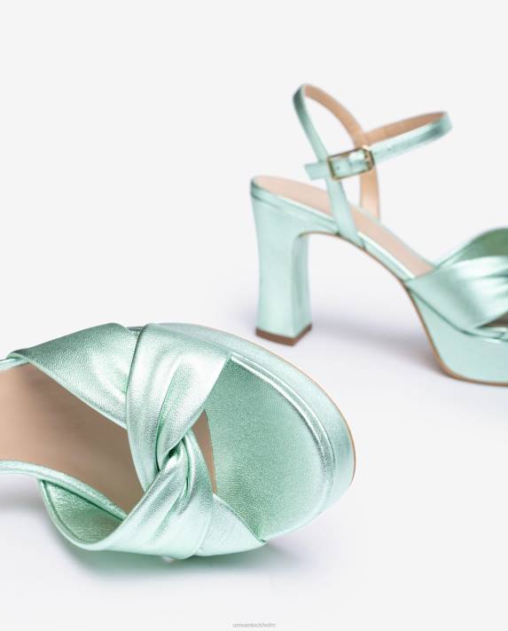 Unisa kvinnor blå sandal med breda korsband 06DT18