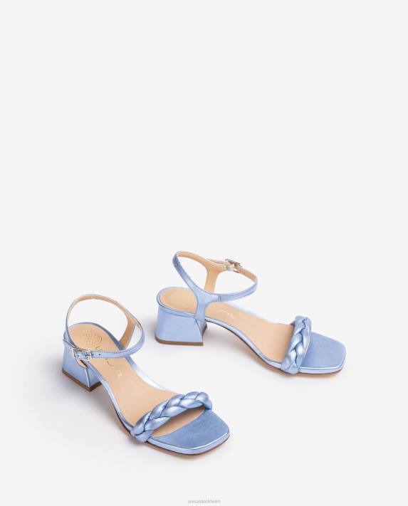 Unisa kvinnor blå sandal med flätat band 06DT142