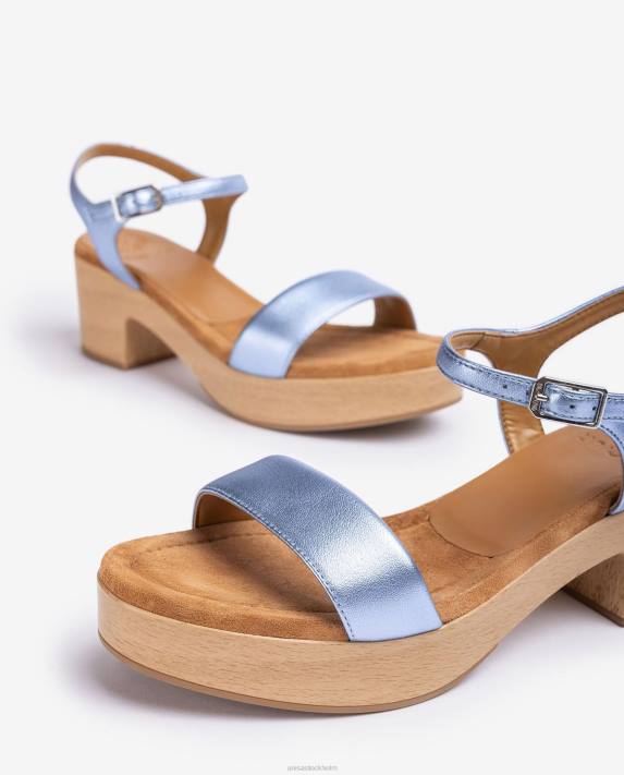 Unisa kvinnor blå sandal med låg klack 06DT132
