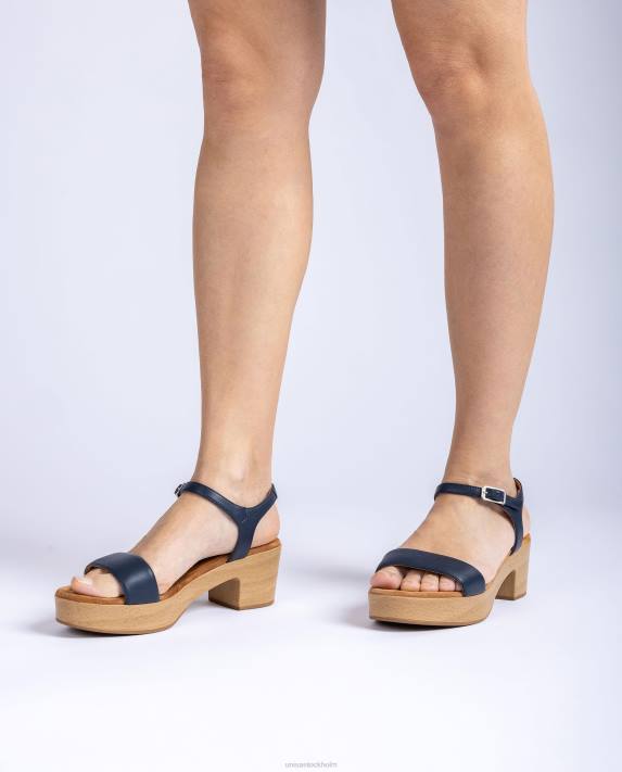 Unisa kvinnor blå sandal med låg klack 06DT136