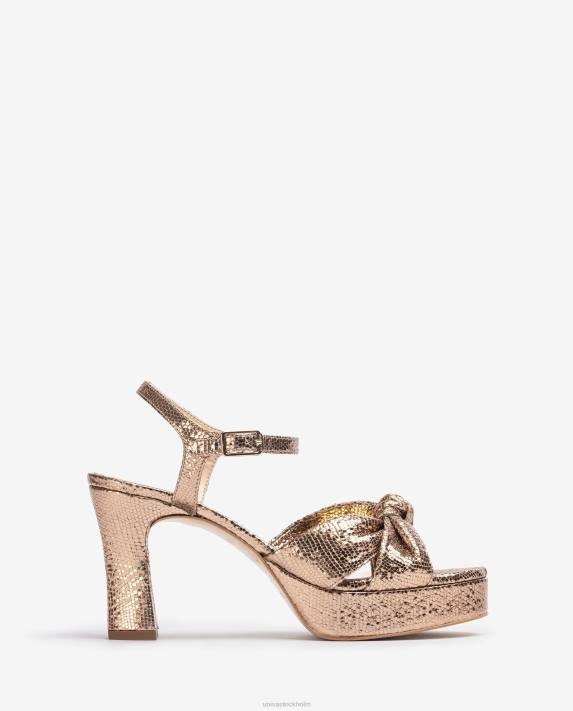 Unisa kvinnor brons sandal med knutna remmar 06DT1309