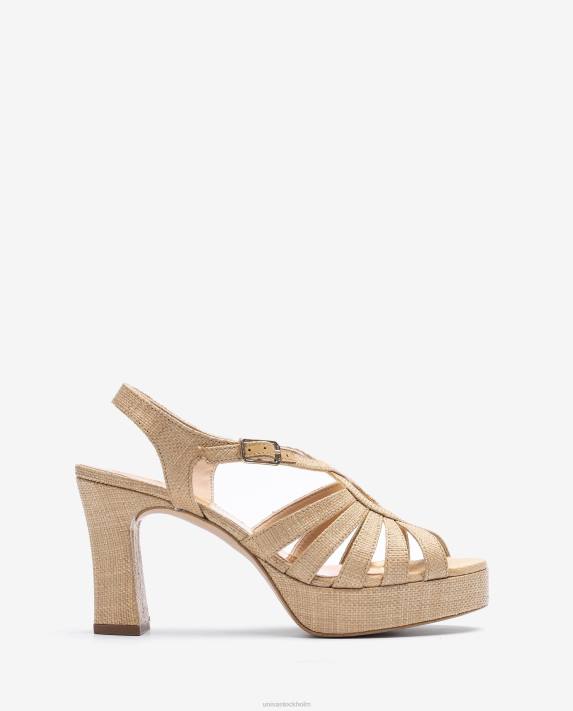 Unisa kvinnor brun sandal gjord i raffia 06DT1311