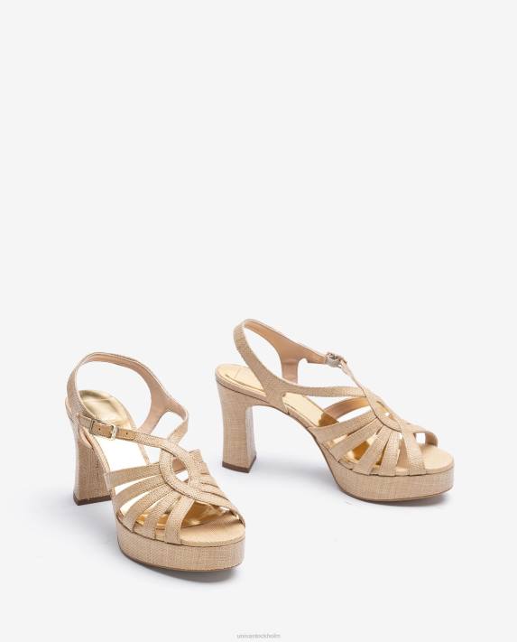 Unisa kvinnor brun sandal gjord i raffia 06DT1311