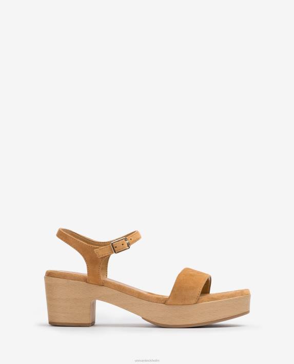 Unisa kvinnor brun sandal med låg klack 06DT128