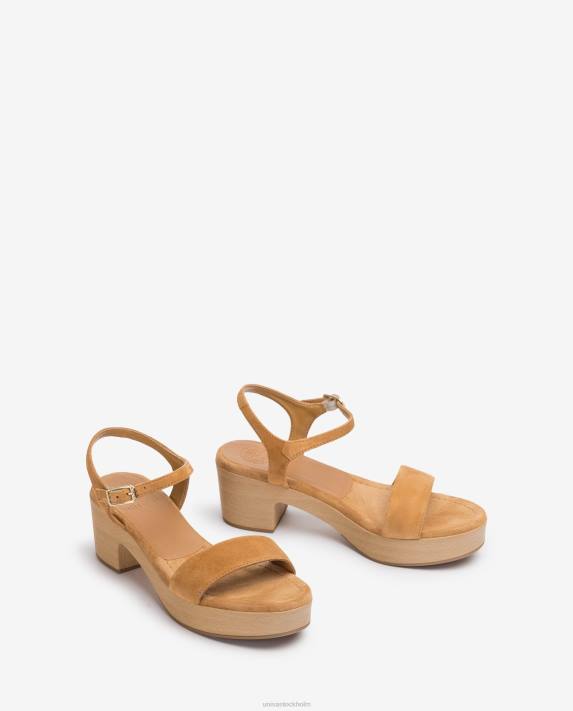 Unisa kvinnor brun sandal med låg klack 06DT128