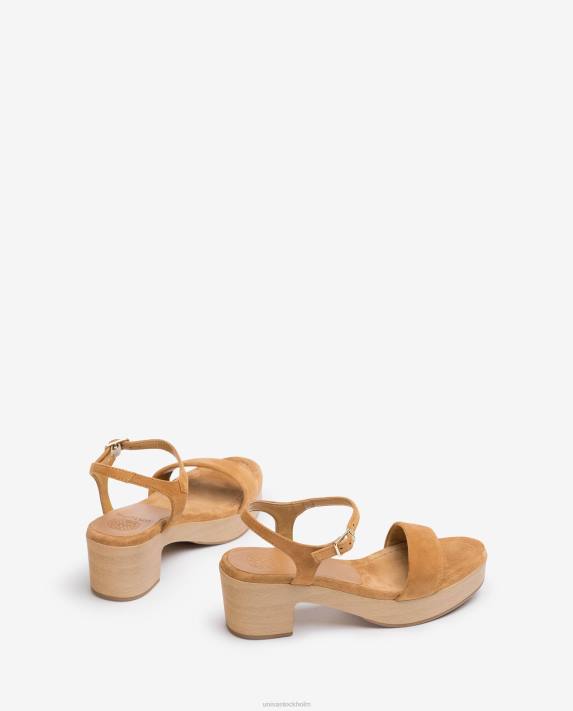 Unisa kvinnor brun sandal med låg klack 06DT128