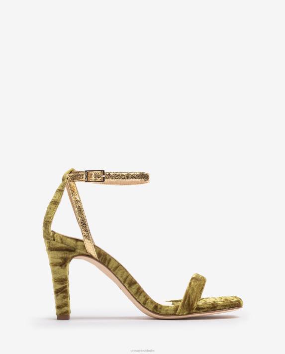 Unisa kvinnor grön sammetssandal 06DT1314