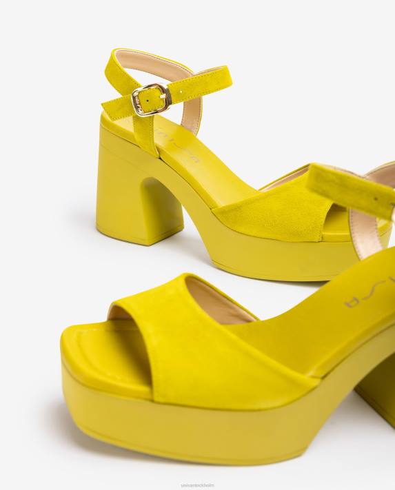 Unisa kvinnor grön sandal med matchande blockklack 06DT85