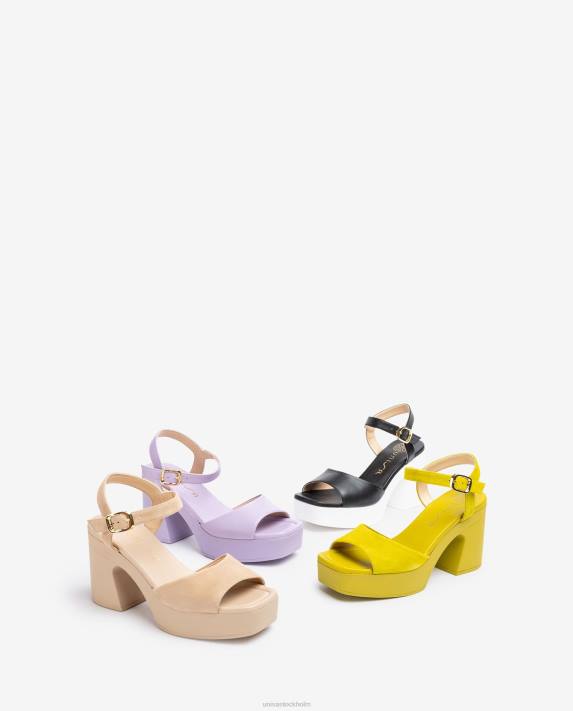 Unisa kvinnor grön sandal med matchande blockklack 06DT85