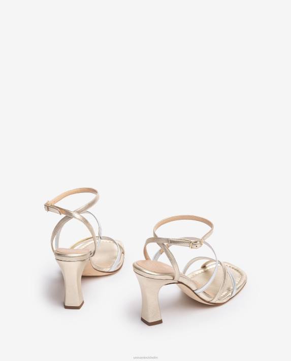 Unisa kvinnor guld sandal i läder i metallisk effekt 06DT267