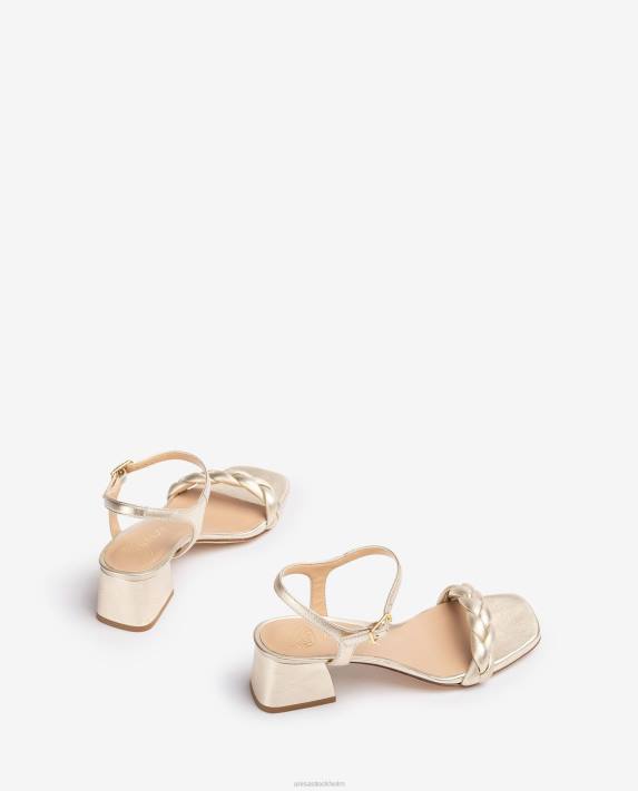 Unisa kvinnor guld sandal med flätat band 06DT143