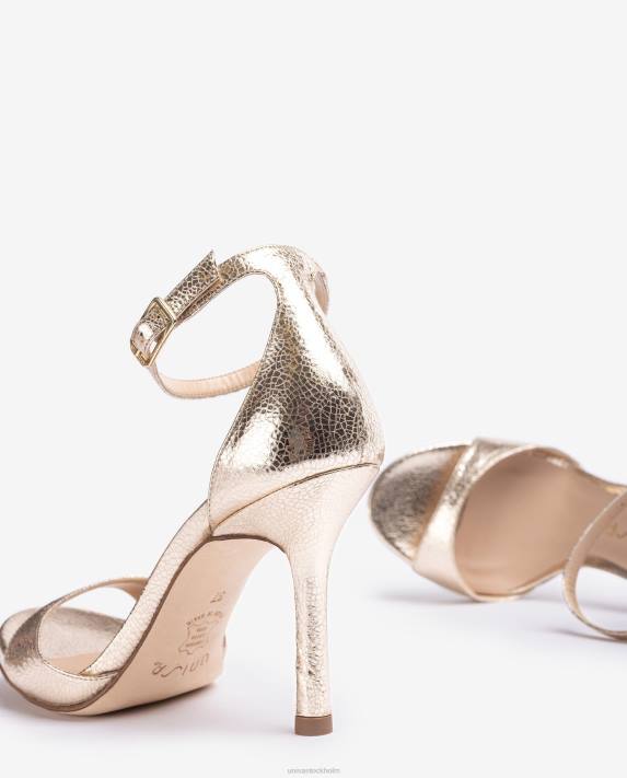 Unisa kvinnor mode högklackad sandal i metallisk effekt 06DT21