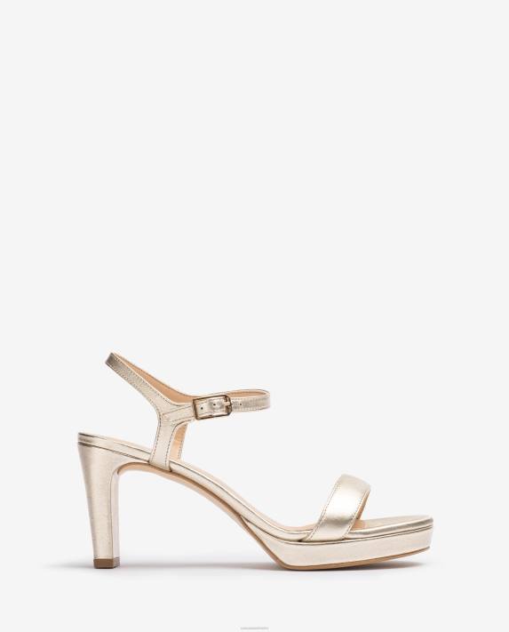 Unisa kvinnor mode lädersandal i metallisk effekt 06DT278