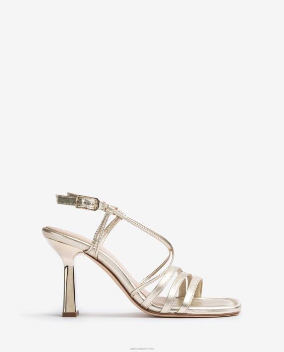 Unisa kvinnor mode sandaler med remmar i metalleffekt 06DT359